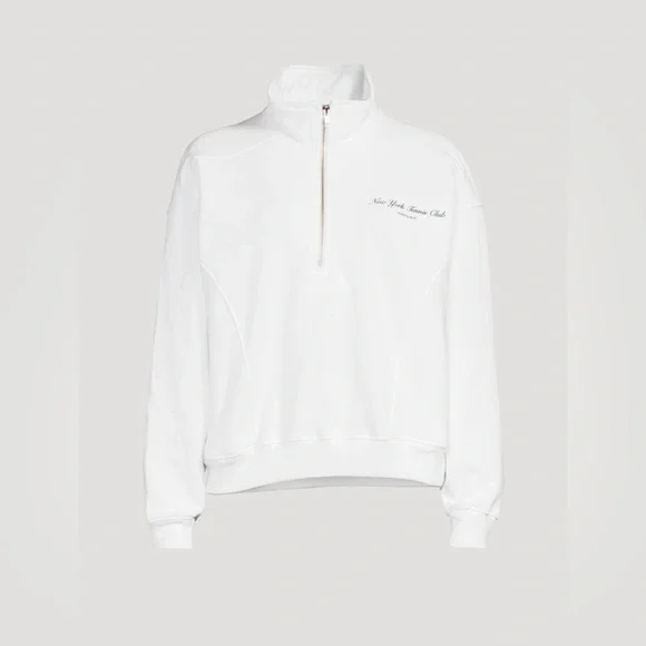 SPORTY & RICH NEW YORK TENNIS CLUB QUARTER ZIP - Picture 6 of 7